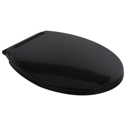 Rimless Toilet 7 cm Extra Height Soft Close Ceramic Black