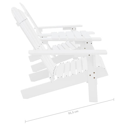 Garden Chair | White | Solid fir wood | Regular | Ergonomic