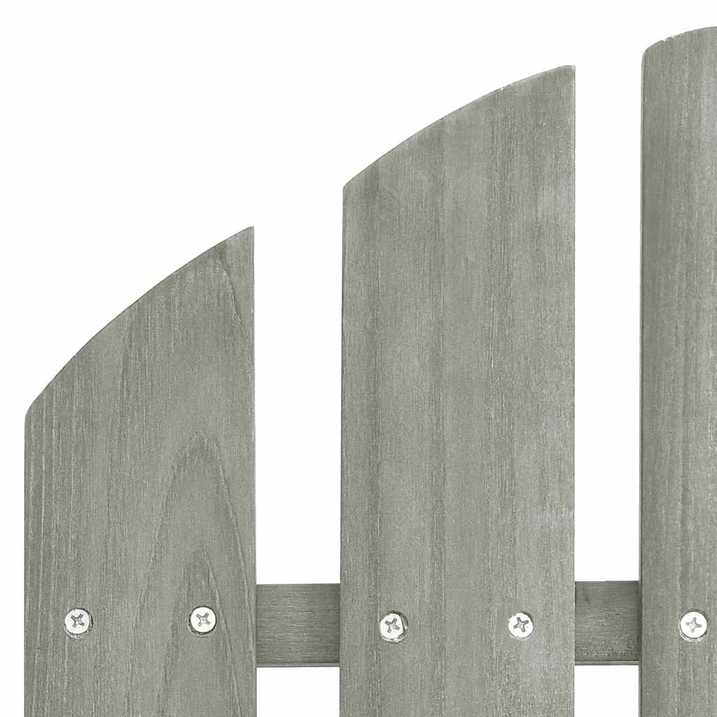 310068 vidaXL Garden Adirondack Chairs with Tea Table Solid Fir Wood Grey