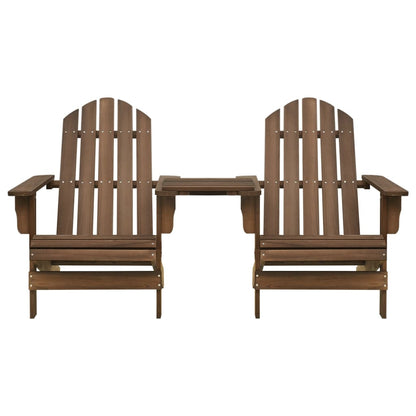 Garden Adirondack Chair Solid Fir Wood Brown