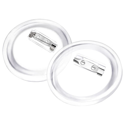 Button Badges Kit with Pins 100 Sets Acrylic 58 mm