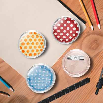 Button Badges Kit with Pins 100 Sets Acrylic 25 mm