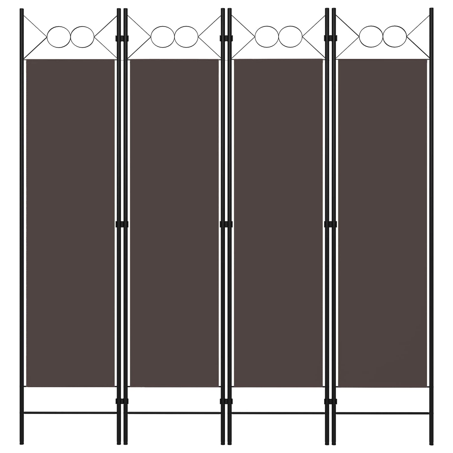 320703 vidaXL 4-Panel Room Divider Brown 160x180 cm