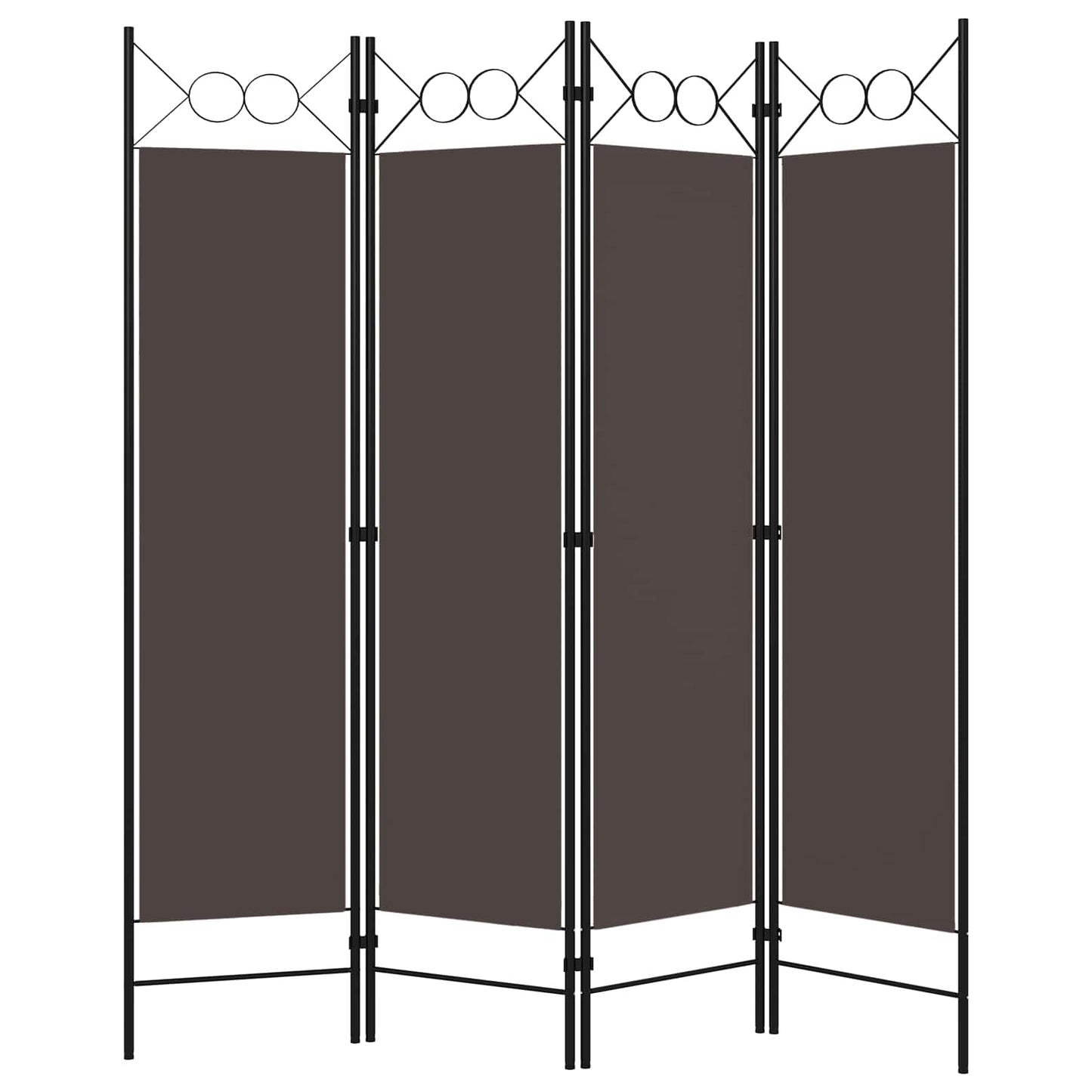 320703 vidaXL 4-Panel Room Divider Brown 160x180 cm