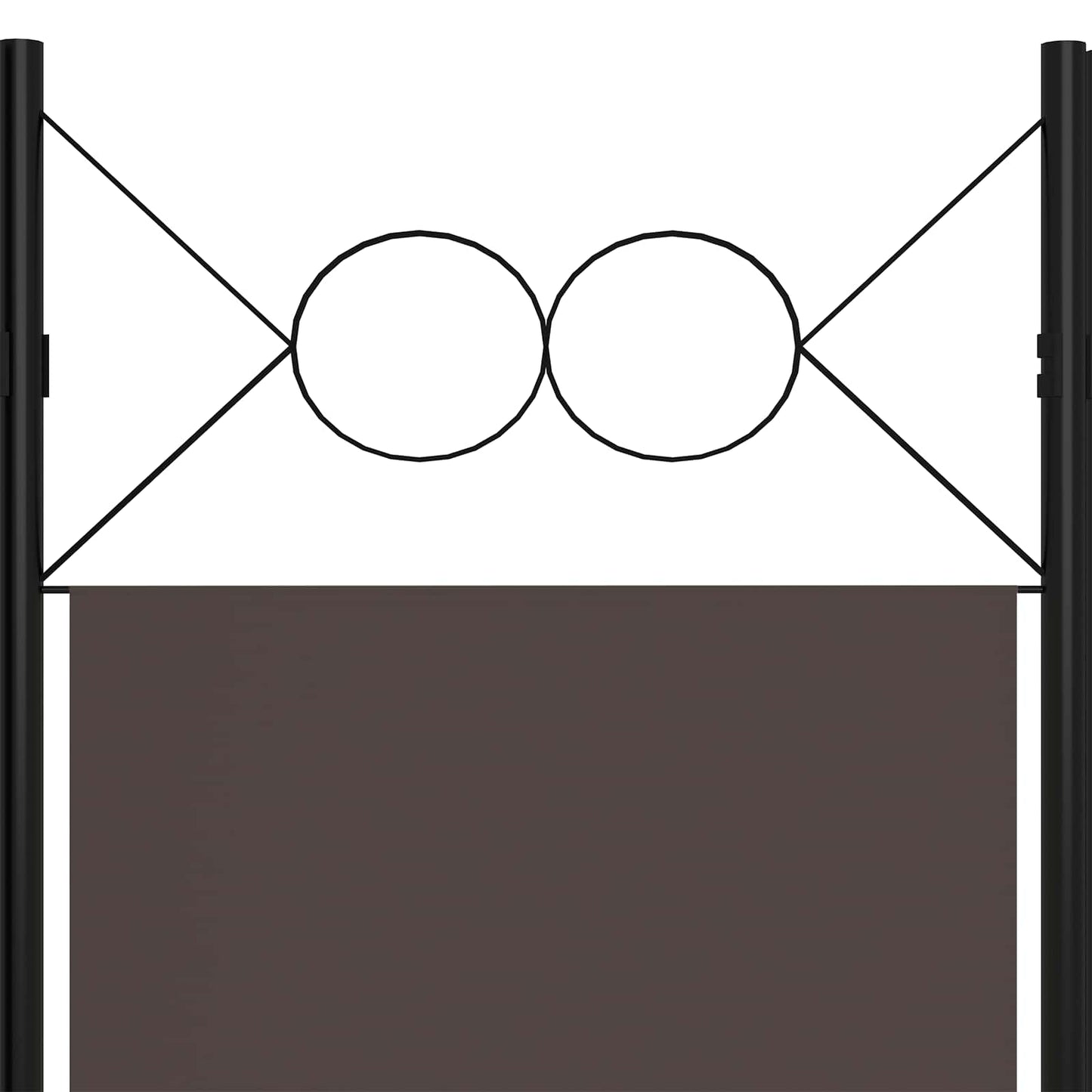 320708 vidaXL 5-Panel Room Divider Brown 200x180 cm