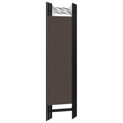 320708 vidaXL 5-Panel Room Divider Brown 200x180 cm