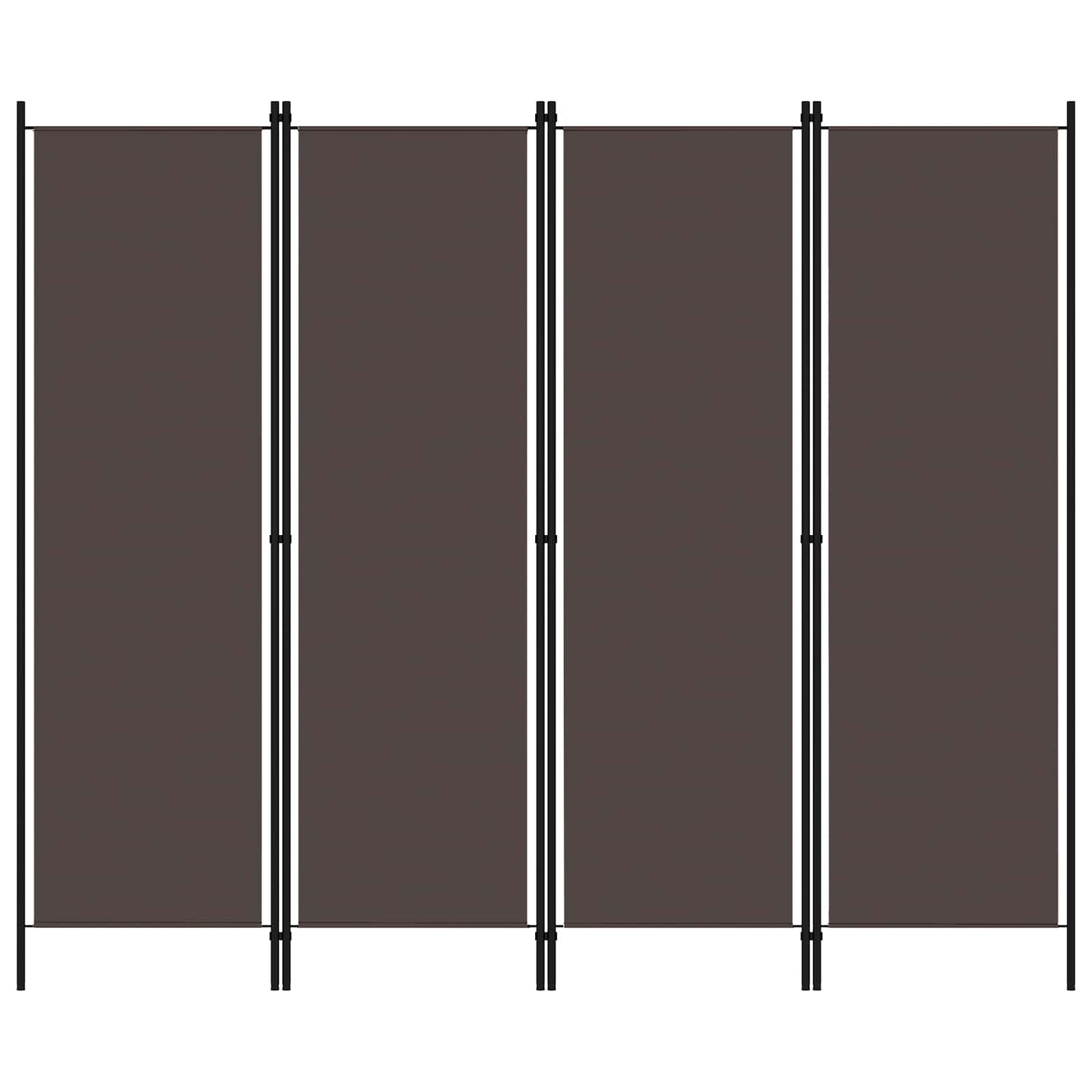 320720 vidaXL 4-Panel Room Divider Brown 200x180 cm