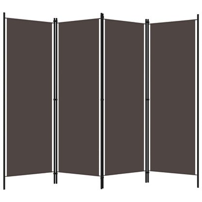320720 vidaXL 4-Panel Room Divider Brown 200x180 cm