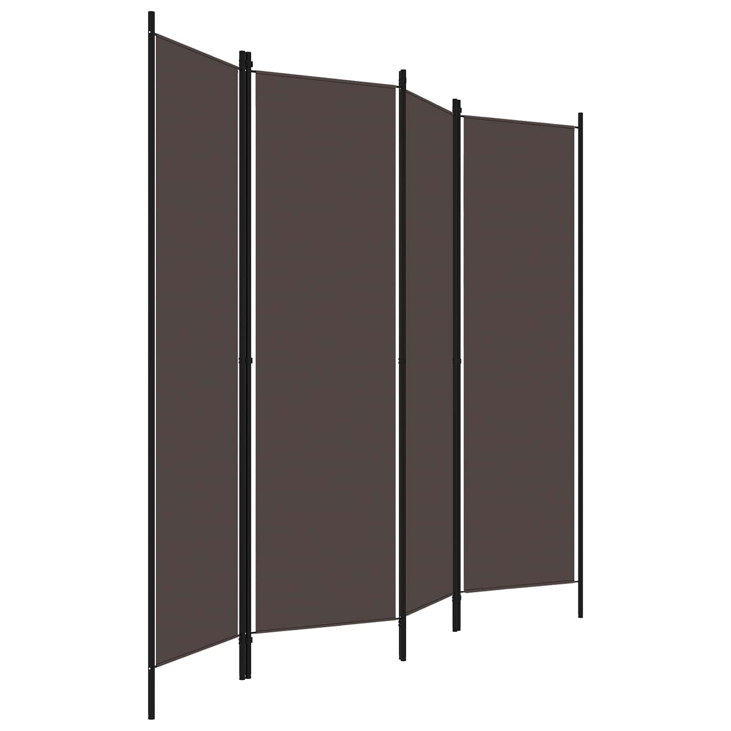 320720 vidaXL 4-Panel Room Divider Brown 200x180 cm