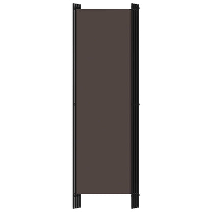 320720 vidaXL 4-Panel Room Divider Brown 200x180 cm