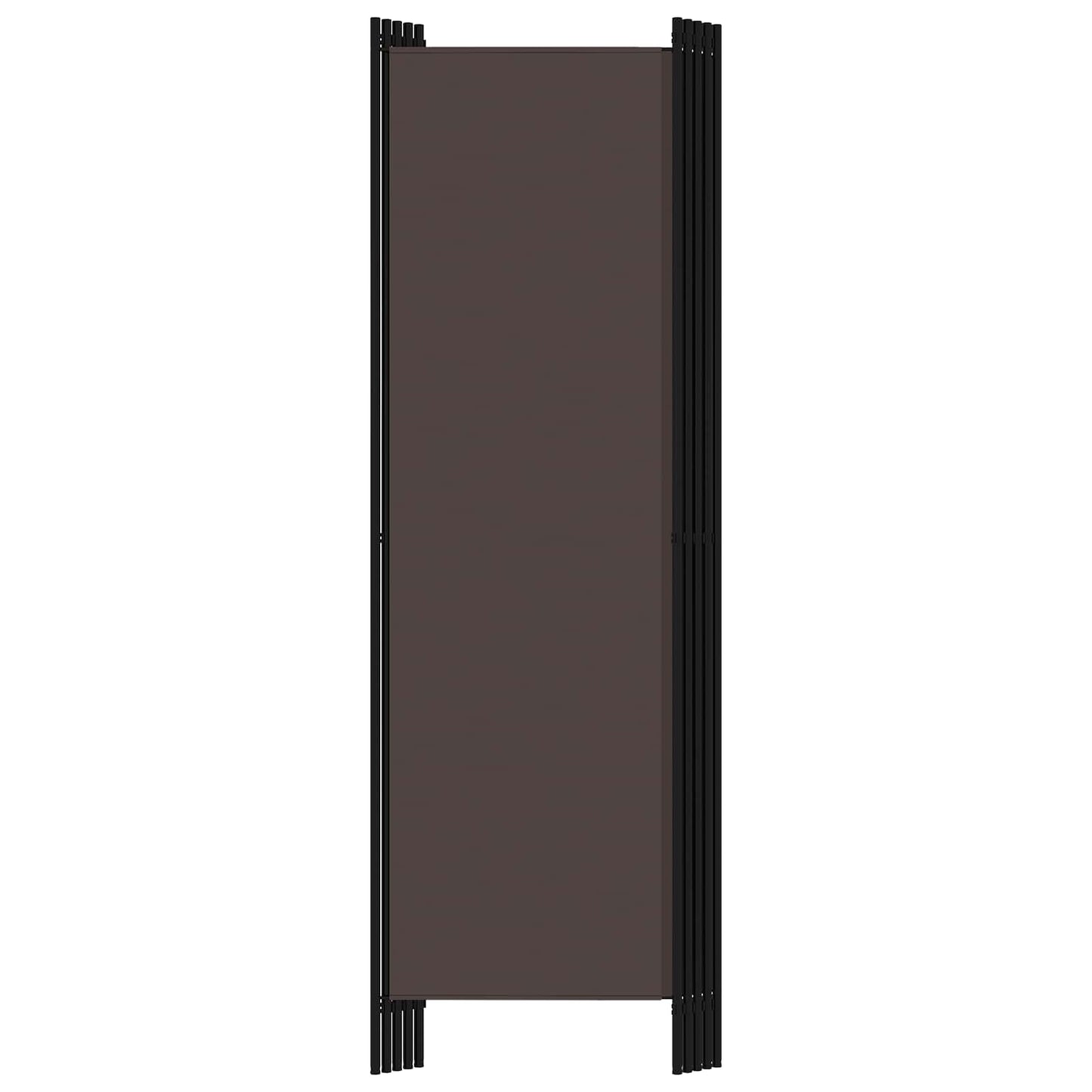 320724 vidaXL 5-Panel Room Divider Brown 250x180 cm