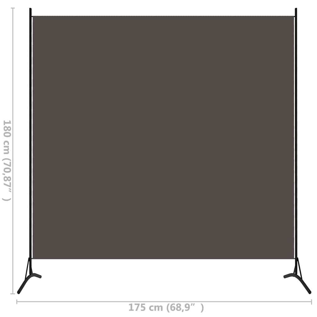 320737 vidaXL Room Divider Anthracite 175x180 cm Fabric