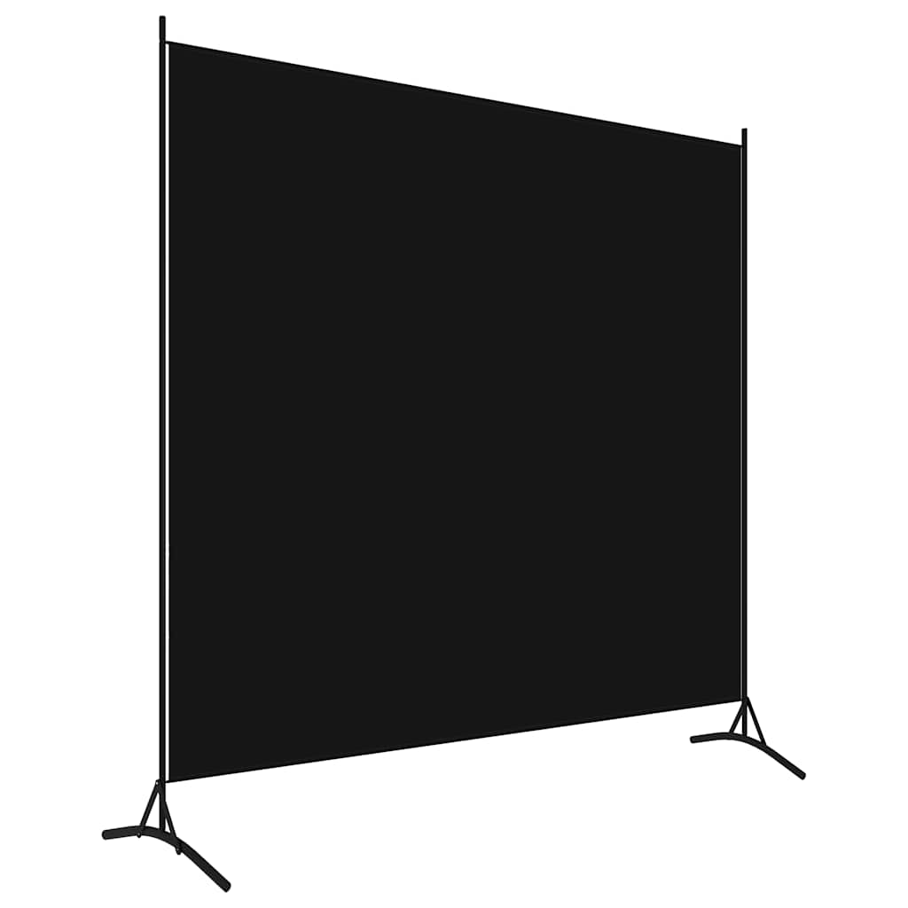 320738 vidaXL Room Divider Black 175x180 cm Fabric