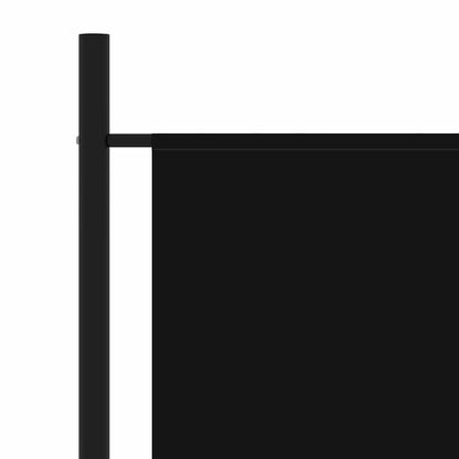 320738 vidaXL Room Divider Black 175x180 cm Fabric