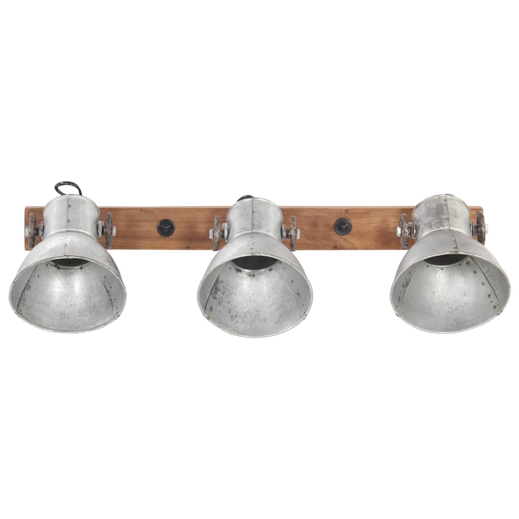 320502 vidaXL Industrial Wall Lamp Silver 65x25 cm E27