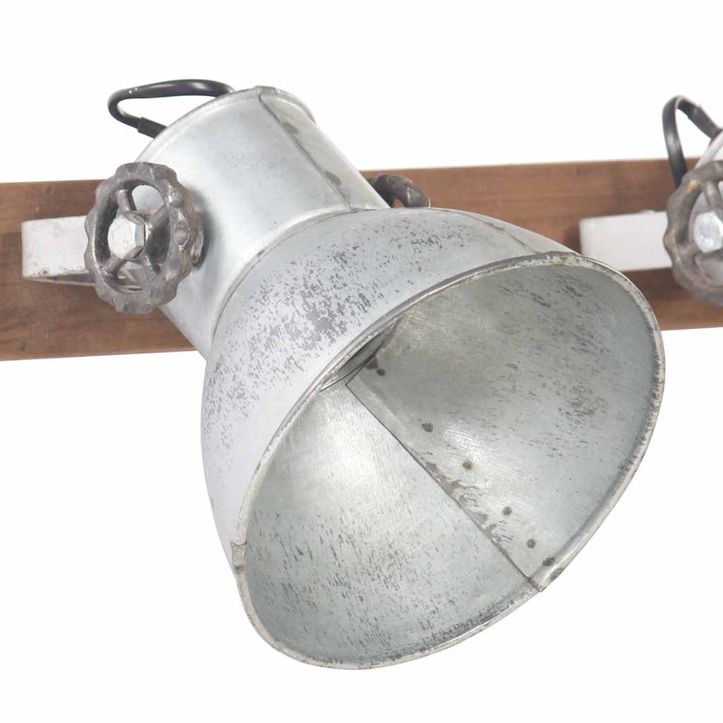 320502 vidaXL Industrial Wall Lamp Silver 65x25 cm E27