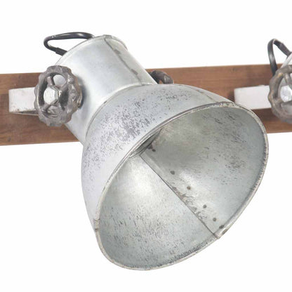 320502 vidaXL Industrial Wall Lamp Silver 65x25 cm E27
