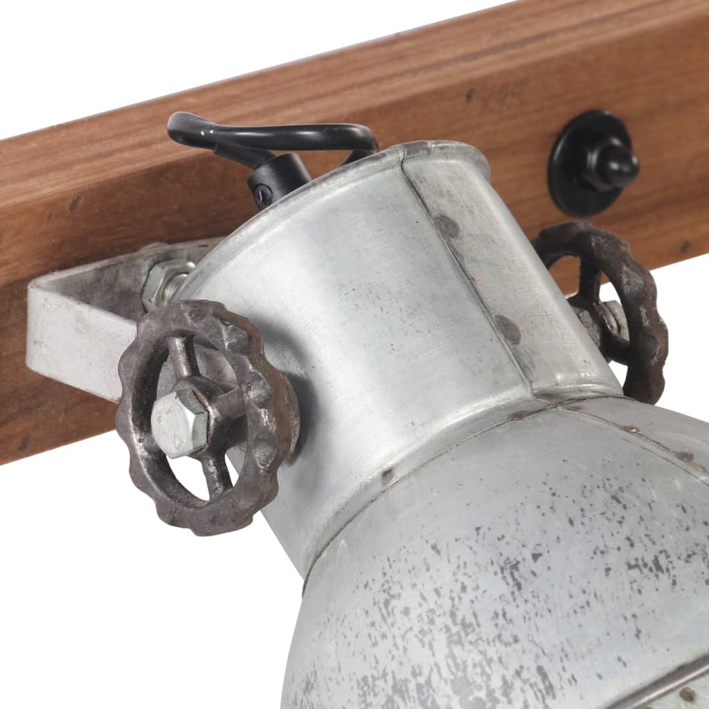 Industrial Wall Lamp Silver 45x25 cm E27
