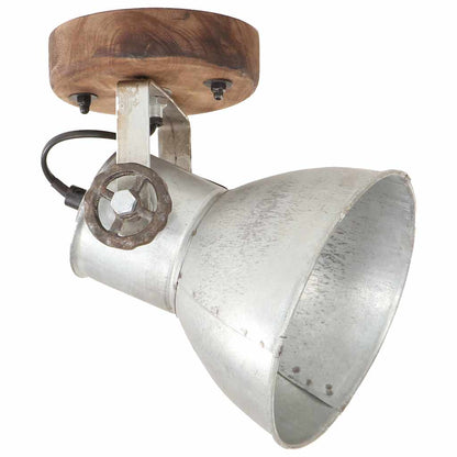 320504 vidaXL Industrial Wall/Ceiling Lamps 2 pcs Silver 20x25 cm E27