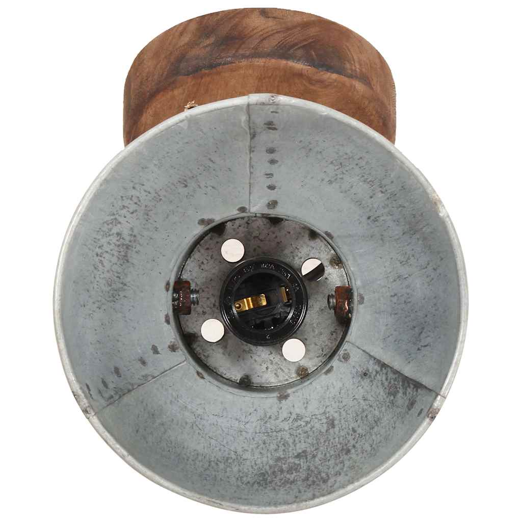 320504 vidaXL Industrial Wall/Ceiling Lamps 2 pcs Silver 20x25 cm E27