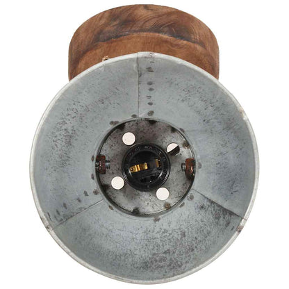 320504 vidaXL Industrial Wall/Ceiling Lamps 2 pcs Silver 20x25 cm E27