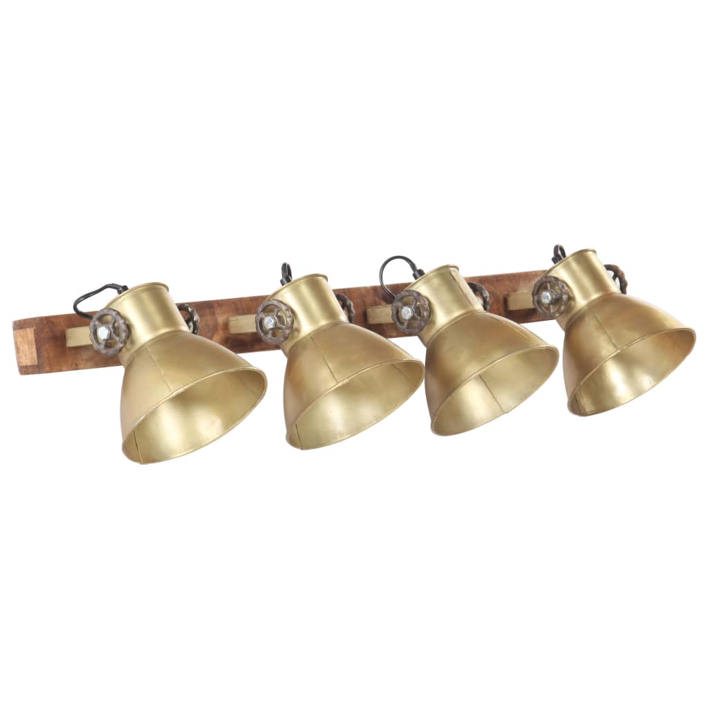 Industrial Wall Lamp Brass 90x25 cm E27