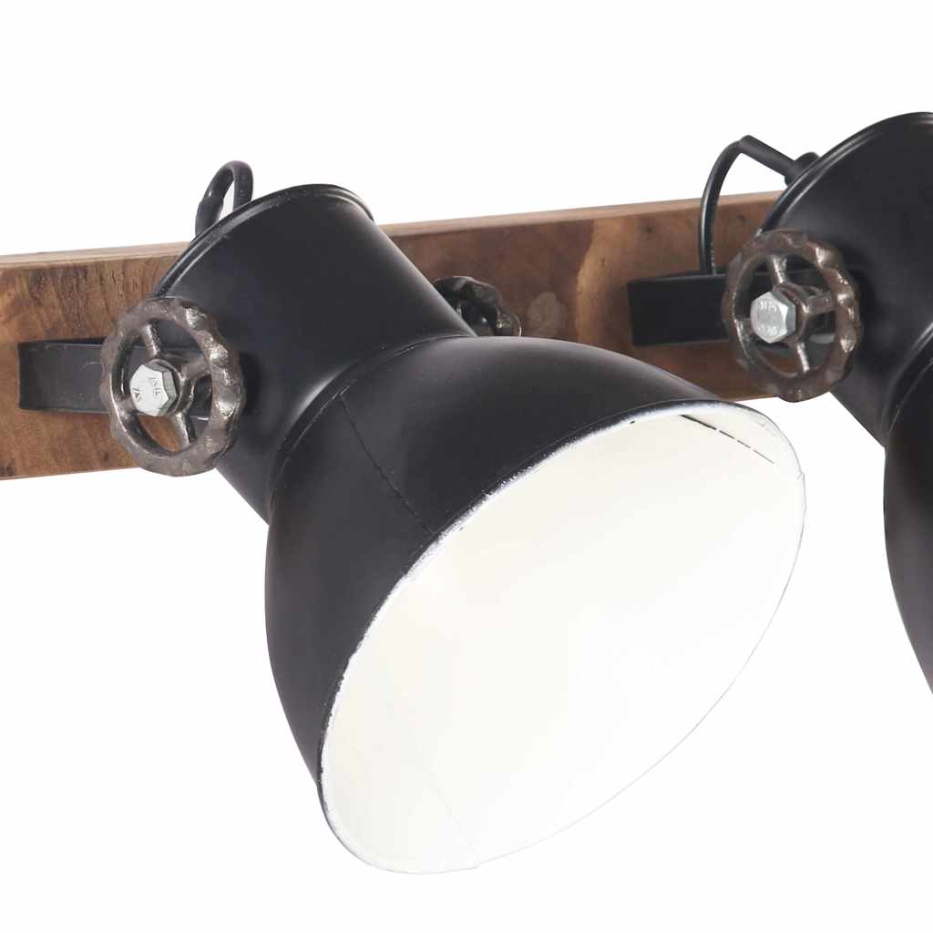 320512 vidaXL Industrial Wall Lamp Black 65x25 cm E27