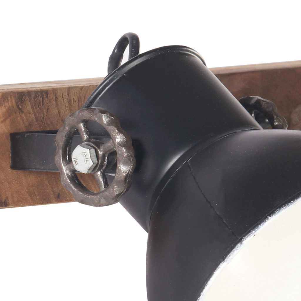 320512 vidaXL Industrial Wall Lamp Black 65x25 cm E27