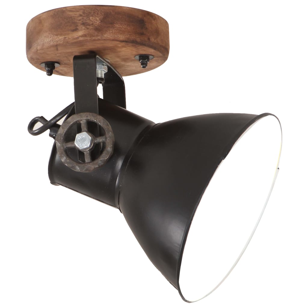 Industrial Wall/Ceiling Lamps 2 pcs Black 20x25 cm E27