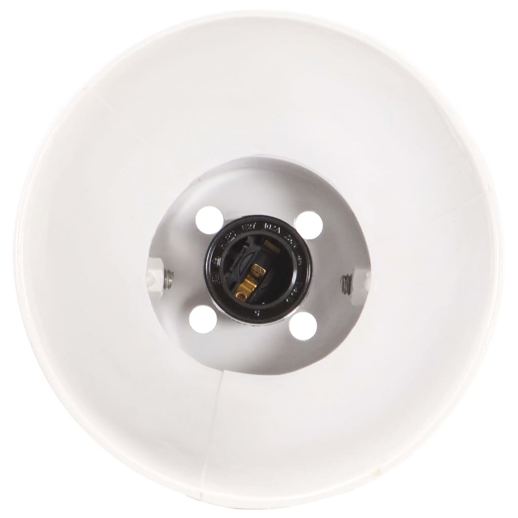 Wall Lamp | White and Brown | Iron, Solid Mango Wood | 45 x 25 x 17 cm