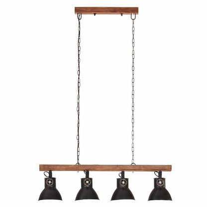 320523 vidaXL Industrial Ceiling Lamp Black E27 Mango Wood