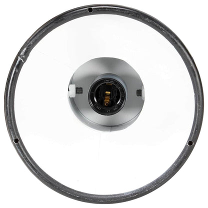 Industrial Ceiling Lamp Black E27 Mango Wood