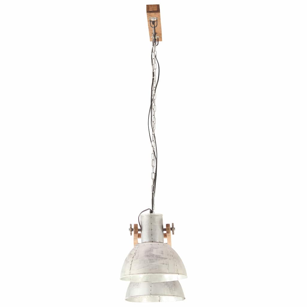 320525 vidaXL Industrial Hanging Lamp 25 W Silver 109 cm E27