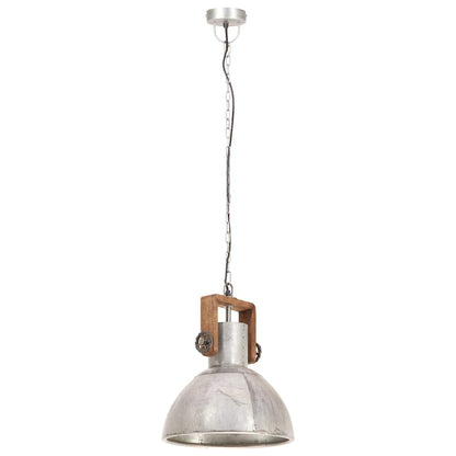 Industrial Hanging Lamp 25 W Silver Round 30 cm E27
