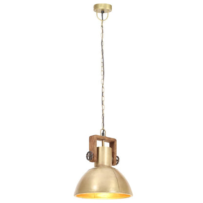 320533 vidaXL Industrial Hanging Lamp 25 W Brass Round 30 cm E27