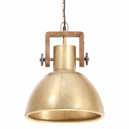 320533 vidaXL Industrial Hanging Lamp 25 W Brass Round 30 cm E27