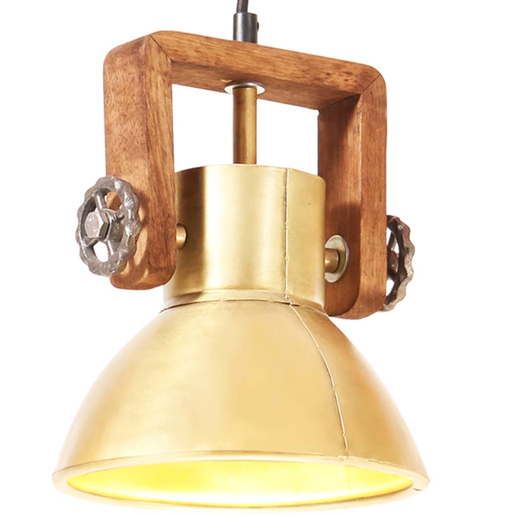 Industrial Hanging Lamp 25 W Brass Round 19 cm E27