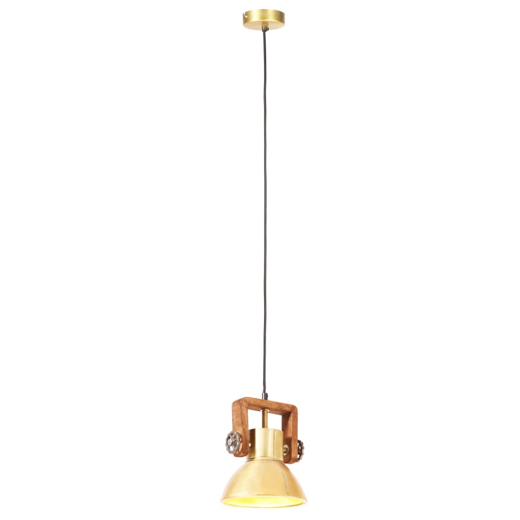 Industrial Hanging Lamp 25 W Brass Round 19 cm E27