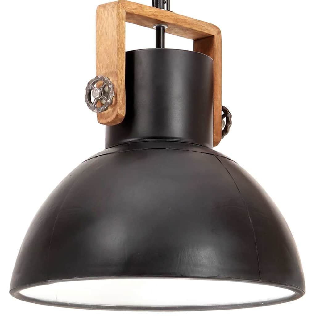 320535 vidaXL Industrial Hanging Lamp 25 W Black Round 40 cm E27