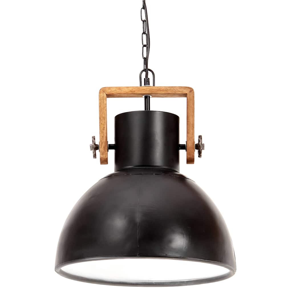 320535 vidaXL Industrial Hanging Lamp 25 W Black Round 40 cm E27