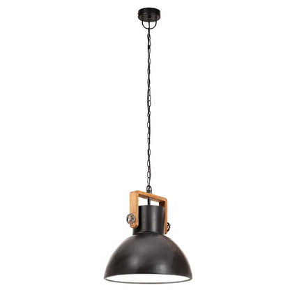 320536 vidaXL Industrial Hanging Lamp 25 W Black Round 30 cm E27