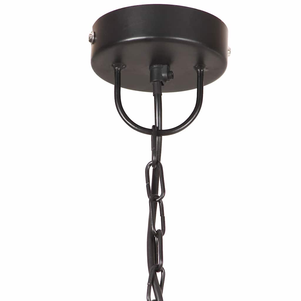 320536 vidaXL Industrial Hanging Lamp 25 W Black Round 30 cm E27