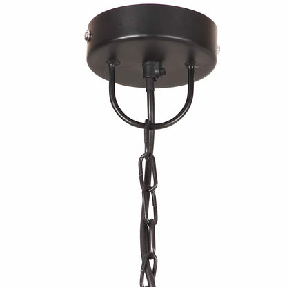 320536 vidaXL Industrial Hanging Lamp 25 W Black Round 30 cm E27