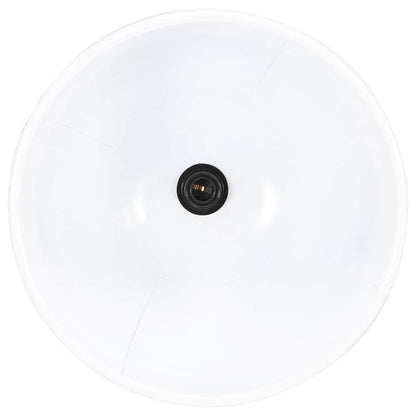 Hanging Lamp | White | Powder-Coated Iron | Medium | Hanging Lamp | Round