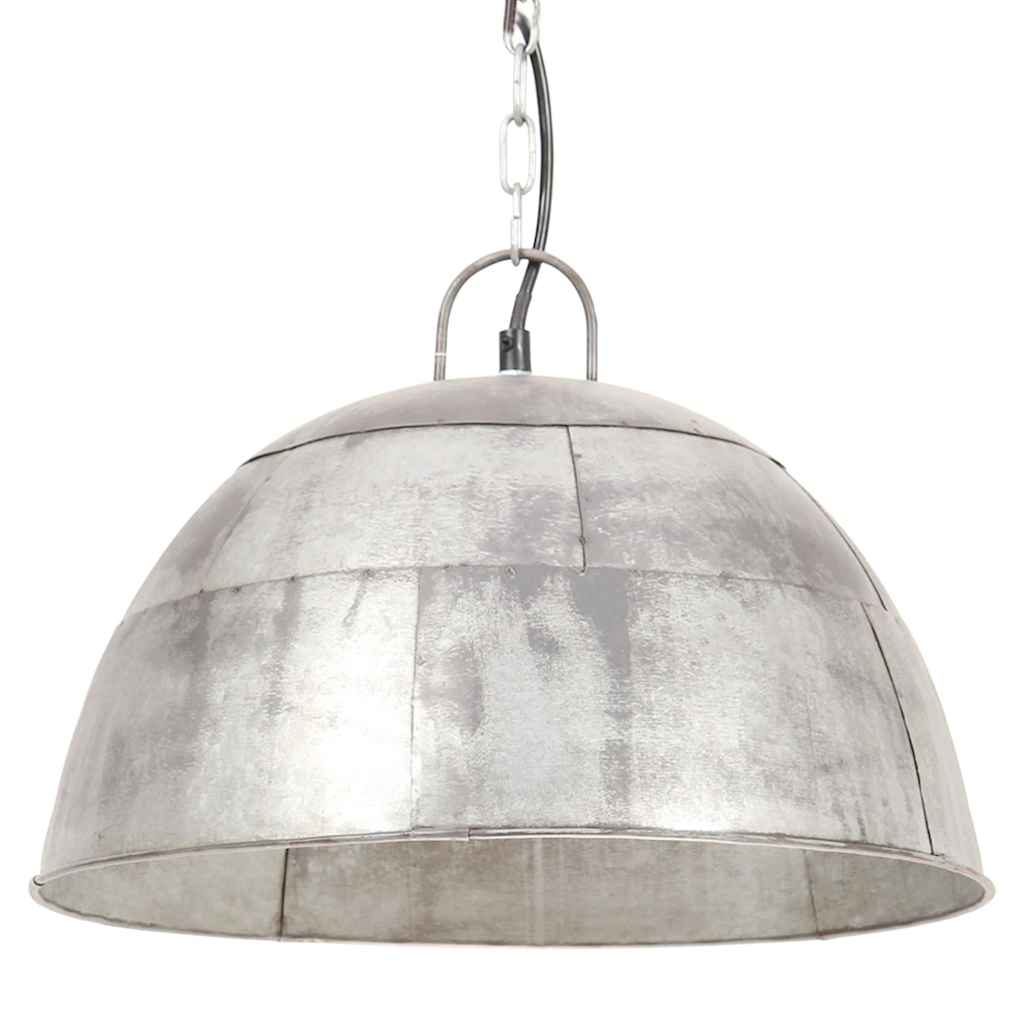 Industrial Vintage Hanging Lamp 25 W Silver Round 41 cm E27