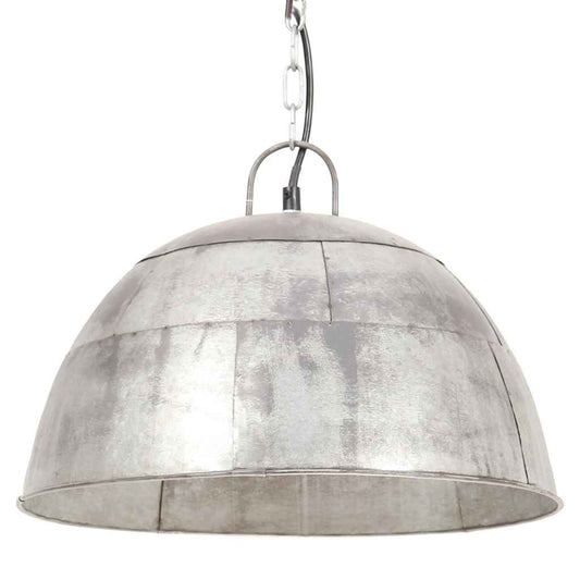 Industrial Vintage Hanging Lamp 25 W Silver Round 41 cm E27