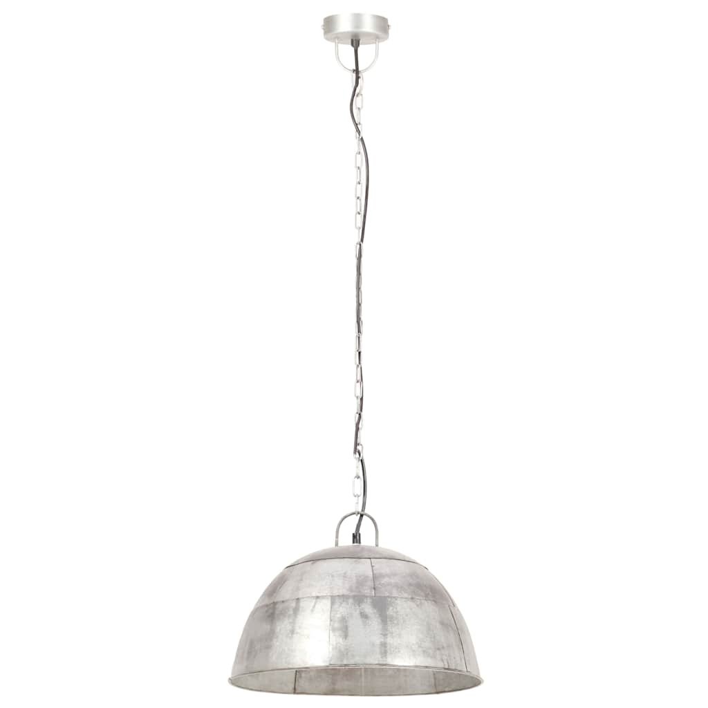 Industrial Vintage Hanging Lamp 25 W Silver Round 41 cm E27