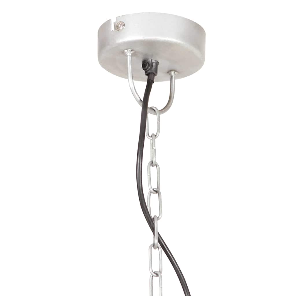 Industrial Vintage Hanging Lamp 25 W Silver Round 41 cm E27