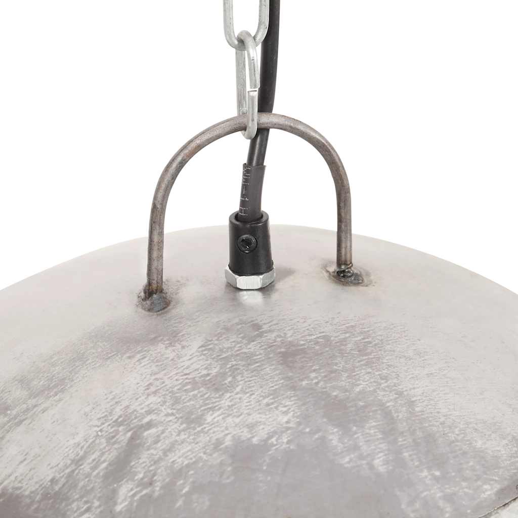 Industrial Vintage Hanging Lamp 25 W Silver Round 41 cm E27