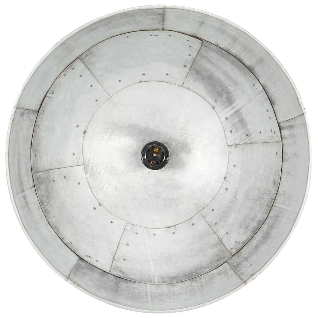 Industrial Vintage Hanging Lamp 25 W Silver Round 41 cm E27